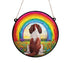 Springer Spaniel Brown & White Rainbow Bridge Stained Glass Effect Suncatcher